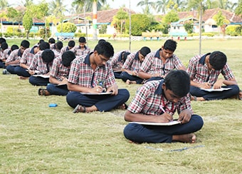Students at Outdoor Test 2